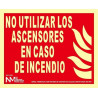 Signal d'extinction Ne pas utiliser les ascenseurs en cas d'incendie luminescent 320 x 160 mm SEKURECO