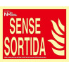 Signal d'urgence en catalan Sense Sortie lumineuse 300 x 150 mm SEKURECO