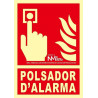 Segnale di estinzione in catalano Pulsante d'allerta foto luminescente PVC Classe B 210 x 300 mm SEKURECO