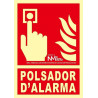 Señal de extinción en catalán Polsador D'alarma foto luminescente PVC Clase B 210 x 300 mm SEKURECO