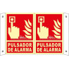 Panoramic extinguishing signal SEKURECO luminescent alarm button