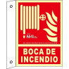 Sinal de extinção de bandeirola Boca de Incêndios luminiscente SEKURECO