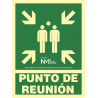 Señal de emergencia Punto de Reunión con capa luminiscente SEKURECO