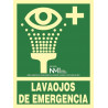 Sinal luminosa de lava-olhos de emergência 210 x 300 mm PVC classe B SEKURECO