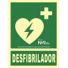 Luminescent defibrillator sign 224 x 300 mm SEKURECO