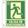 Emergency Exit Sign on luminescent banner Class B 224x224mm SEKURECO