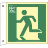 Panneau de signalisation de sortie de secours luminescent 210 x 210 mm SEKURECO