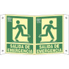 Panoramic Emergency Exit Sign with PVC luminescent layer 0.7mm CLASS B 224X224mm SEKURECO