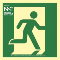 Signaler la sortie droite (uniquement pictogramme) luminescent