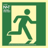Right exit sign (pictogram only) luminescent SEKURECO