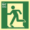 Photoluminescent Left Exit pictogram sign SECURITY scrc