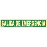 Señal de evacuación Salida de Emergencia Gran Formato Clase A Luminiscente 650x105mm SEKURECO