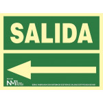 Señal Salida Flecha "Izquierda" Luminiscente
