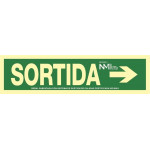Freccia destra a destra luminescente freccia destra segno 402 x 105 mm