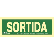 Señal Sortida Luminiscente 300 x 105 mm
