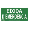 Large Format Valencian Eixida D'Emergència Luminescent Evacuation Signs SEKURECO