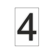 Adhesivo Para Señal Número 4 (Pack de 10)