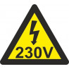 Signal triangulaire de risque électrique Éclair 230 V SEKURECO
