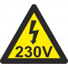 Triangular electrical risk sign Lightning 230 V SEKURECO