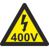 Lightning triangle pictogram electrical sign 400 V SEKURECO