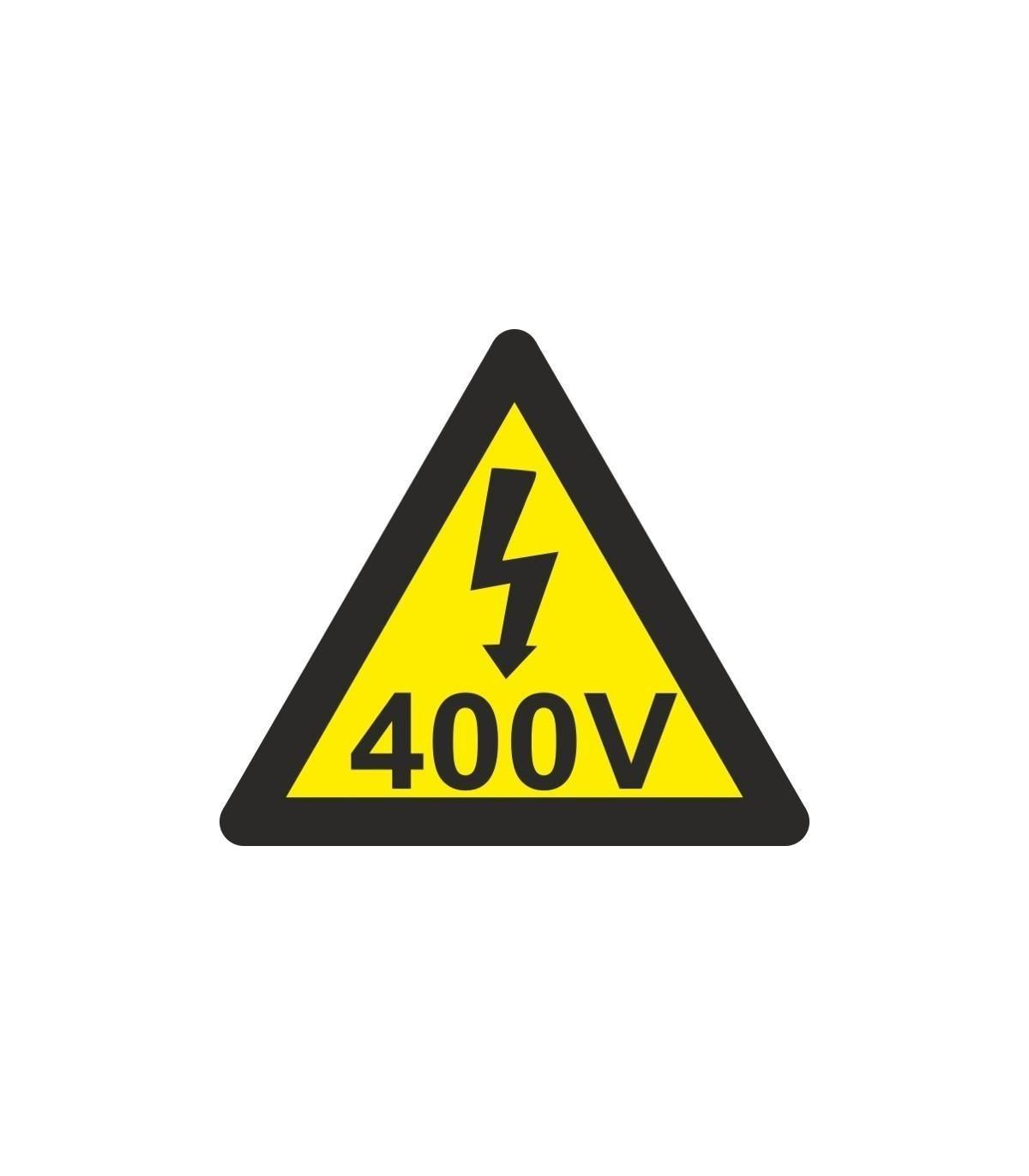 Electrical Pictrogram Electrical signal of pictogram triangle Lightning 400 V SEKURECO
