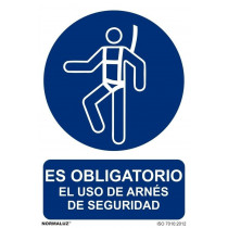 Sinal é obrigatório o uso de cinto de segurança com tintas UV