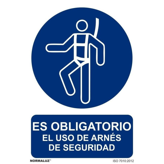 Sinal é obrigatório o uso de cinto de segurança com tintas UV