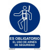 Sign for mandatory use of SEKURECO safety harness