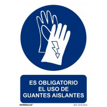 Le signal est obligatoire l'utilisation de gants isolants avec des encres UV