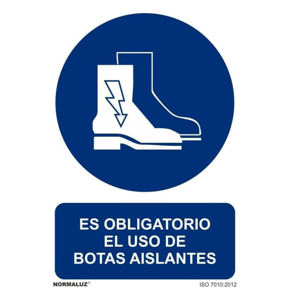 Le signal est obligatoire l'utilisation de bottes isolantes avec des encres UV