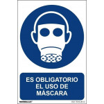 Sinal é obrigatório o uso de máscara com tintas UV