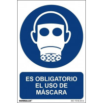 Señal Es Obligatorio El Uso de Máscara Con Tintas UV