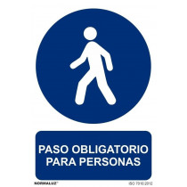 Señal Paso Obligatorio Para Personas Con Tintas UV