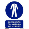 Obligation sign with UV inks Mandatory Body Protection SEKURECO