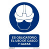 Mandatory Sign: The Use of Helmet and SEKURECO Glasses is Mandatory