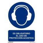 Sinal é obrigatório o uso de proteção acústica com tintas UV