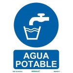 Señal Agua Potable Con Tintas UV