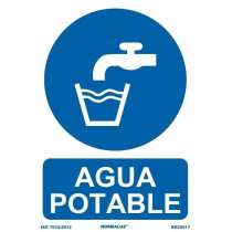 Señal Agua Potable Con Tintas UV