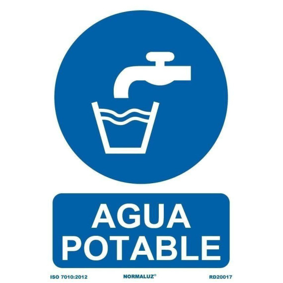 Señal Agua Potable Con Tintas UV