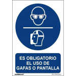 Señal Es Obligatorio El Uso de Gafas O Pantalla Con Tintas UV