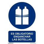 Señal Es Obligatorio Enganchar Las Botellas Con Tintas UV