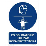 Le signal est obligatoire d'utiliser des vêtements de protection avec des encres UV