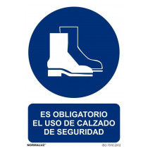 Señal Es Obligatorio El Uso de Calzado de Seguridad Con Tintas UV