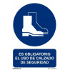 Sign with UV inks It is Mandatory to Use Safety Footwear SEKURECO