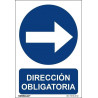 Signal de Direction Obligatoire (Droite), avec encres UV SEKURECO