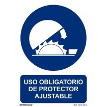 Sinal de uso obrigatório de protetor ajustável com tintas UV