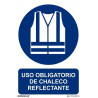 Sign of Mandatory Use of Reflective Vest, with UV inks SEKURECO