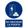 Sign with UV inks that indicates Do Not Block The SEKURECO Door