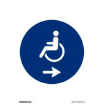 Rechtsbehinderte Signal mit UV-Tinten