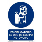 Signal is mandatory the use of autonomous equipment